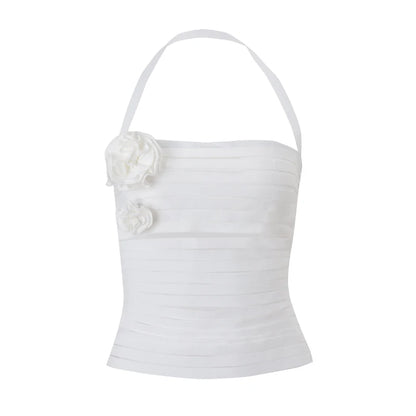 Off Shoulder Halter Backless Tank Top