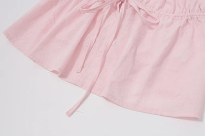 Off Shoulder V-Neck Backless Top