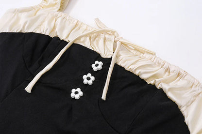 Black Pleated Mini Dress