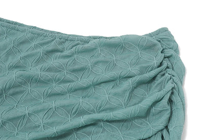 Green Lace Mesh Long Sleeve Shirt