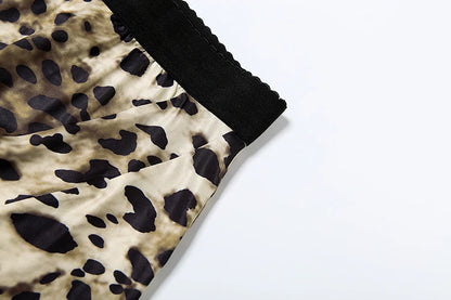 Sporty Leopard Print Tracksuit Set - Tank Top & Shorts
