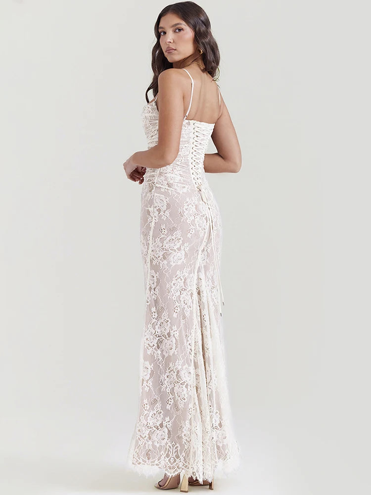 White Lace Two Piece Set
