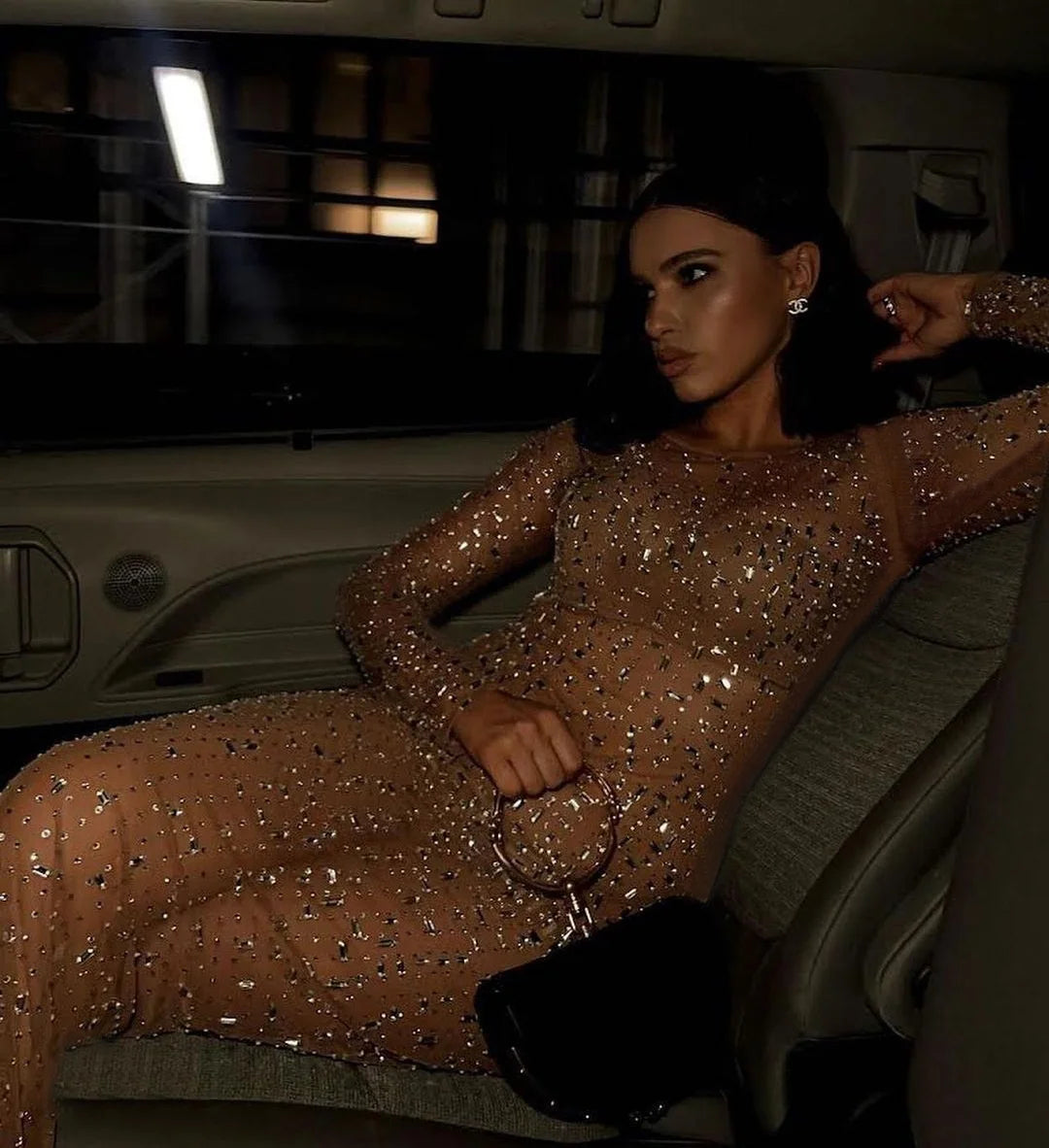 Glitter Diamond Sparkling Maxi Dress