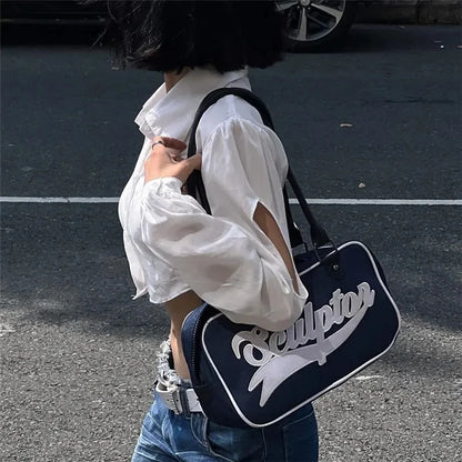 White Puff Long Sleeve V-Neck Crop Top