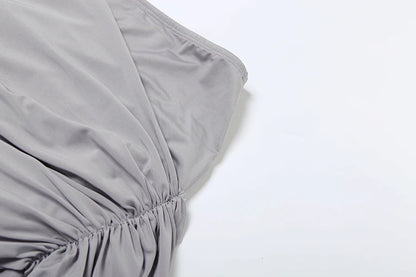 Irregular Ruched 2 Piece Set - Tank Top & Skirt
