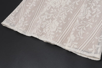 White Off Shoulder Lace Long Sleeve Mini Dress