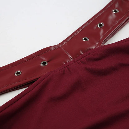 Wine Backless Two Piece Set