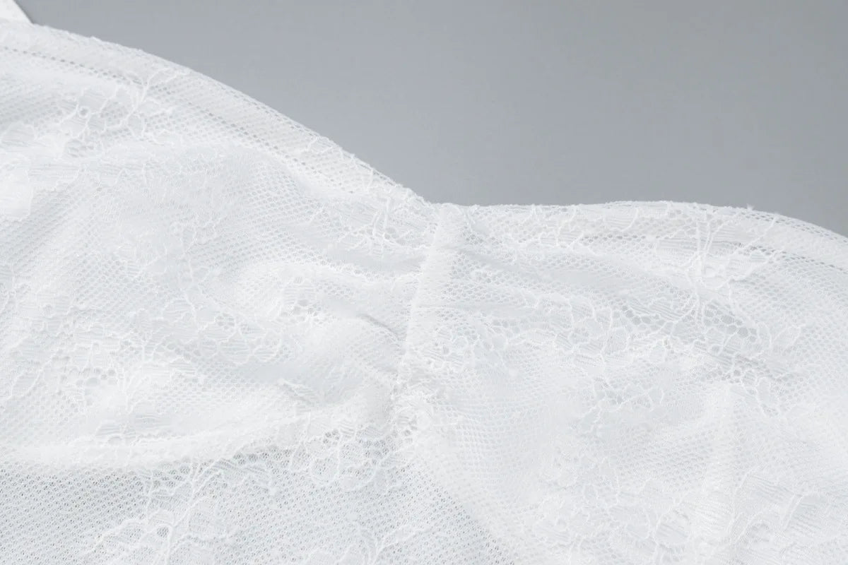 White Lace Midi Dress