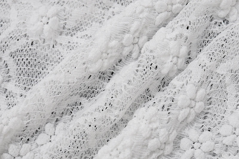 White Lace Sleeveless Crop Top