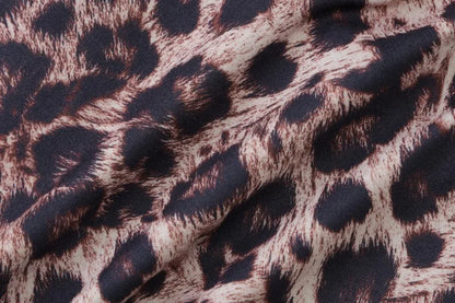 Leopard V-Neck Patchwork Lace Crop Top