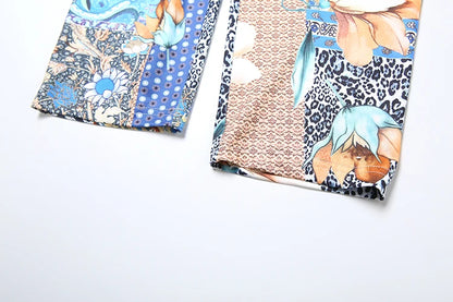 Colorful Print Two Piece Tracksuit Set