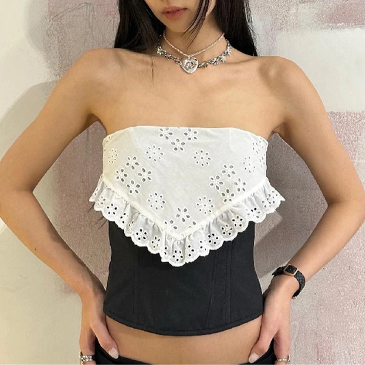 Black Off Shoulder Tank Top