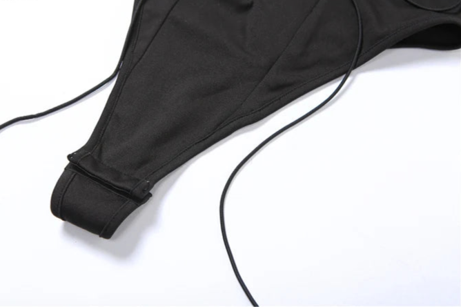 Black Hollow Slim Jumpsuit