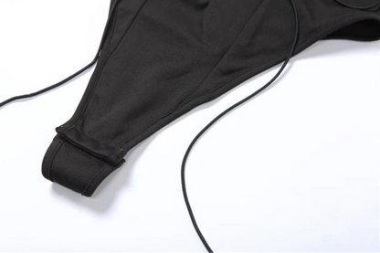 Black Hollow Slim Jumpsuit
