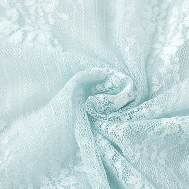 'S Spring And Color Camisole Lace Tight Patchwork Dress Hollow Out See-Through Fishtail Dress