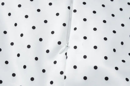 Polka Dot Strapless Mermaid Midi Dress