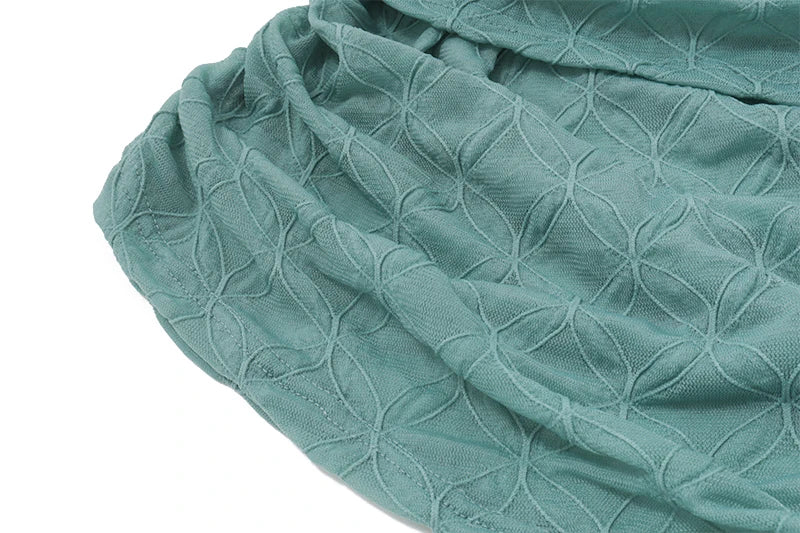 Green Lace Mesh Long Sleeve Shirt