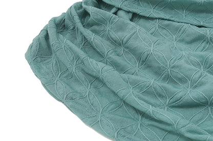 Green Lace Mesh Long Sleeve Shirt
