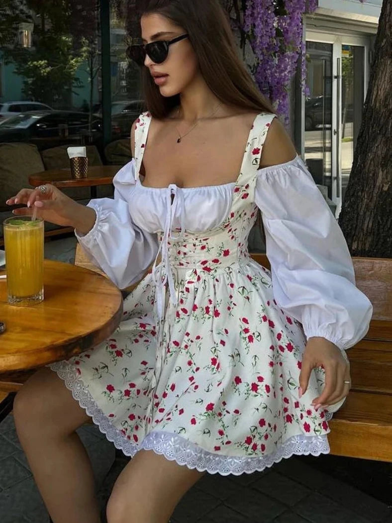 Slim Puff Sleeve Mini Dress
