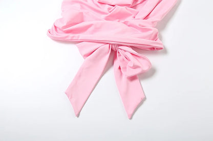 Halter Swing Collar Tank Top & Tiered Skirt Set