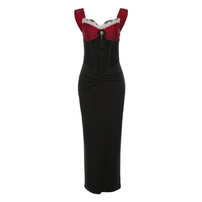 Badge Appliques Bodycon Dress with Ruffles and Lace