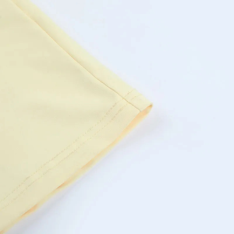 Yellow Ruffled V-Neck Long Sleeve Maxi Dress