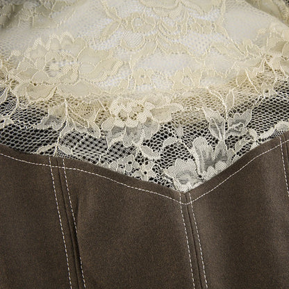 Brown Lace Tank Top