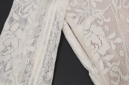 White Off Shoulder Lace Long Sleeve Mini Dress