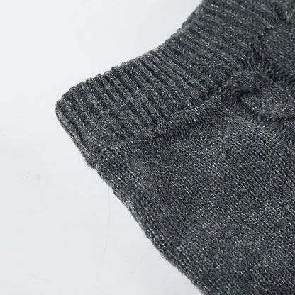 Gray Slim Knit Mini Shorts