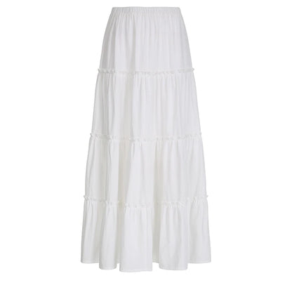 Boho A-line Skirts - Loose Bottoms for Every Occasion WHITE