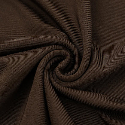 Brown Hollow Out Sleeveless Round Neck Top