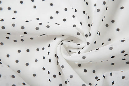 Dots Print Mini Bodycon Dress with Long Scarf
