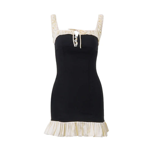Black Pleated Mini Dress