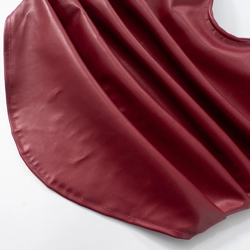 Red Bustier Slim Two Piece Set