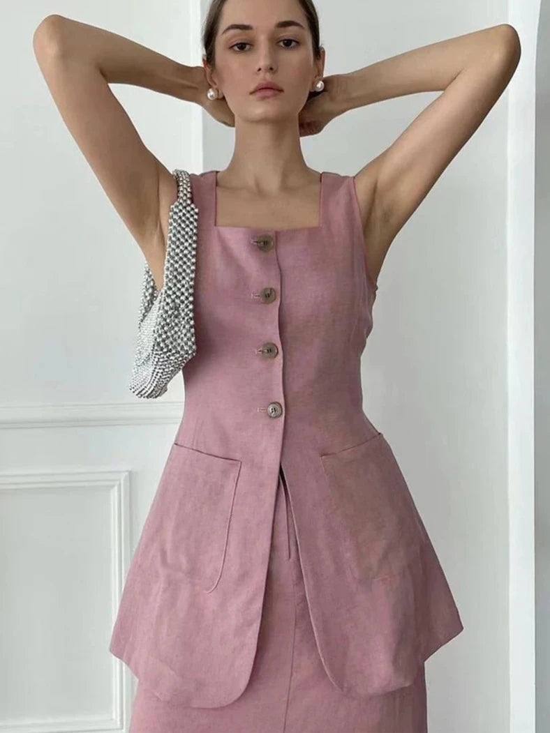 Slim Cotton Two Piece Set