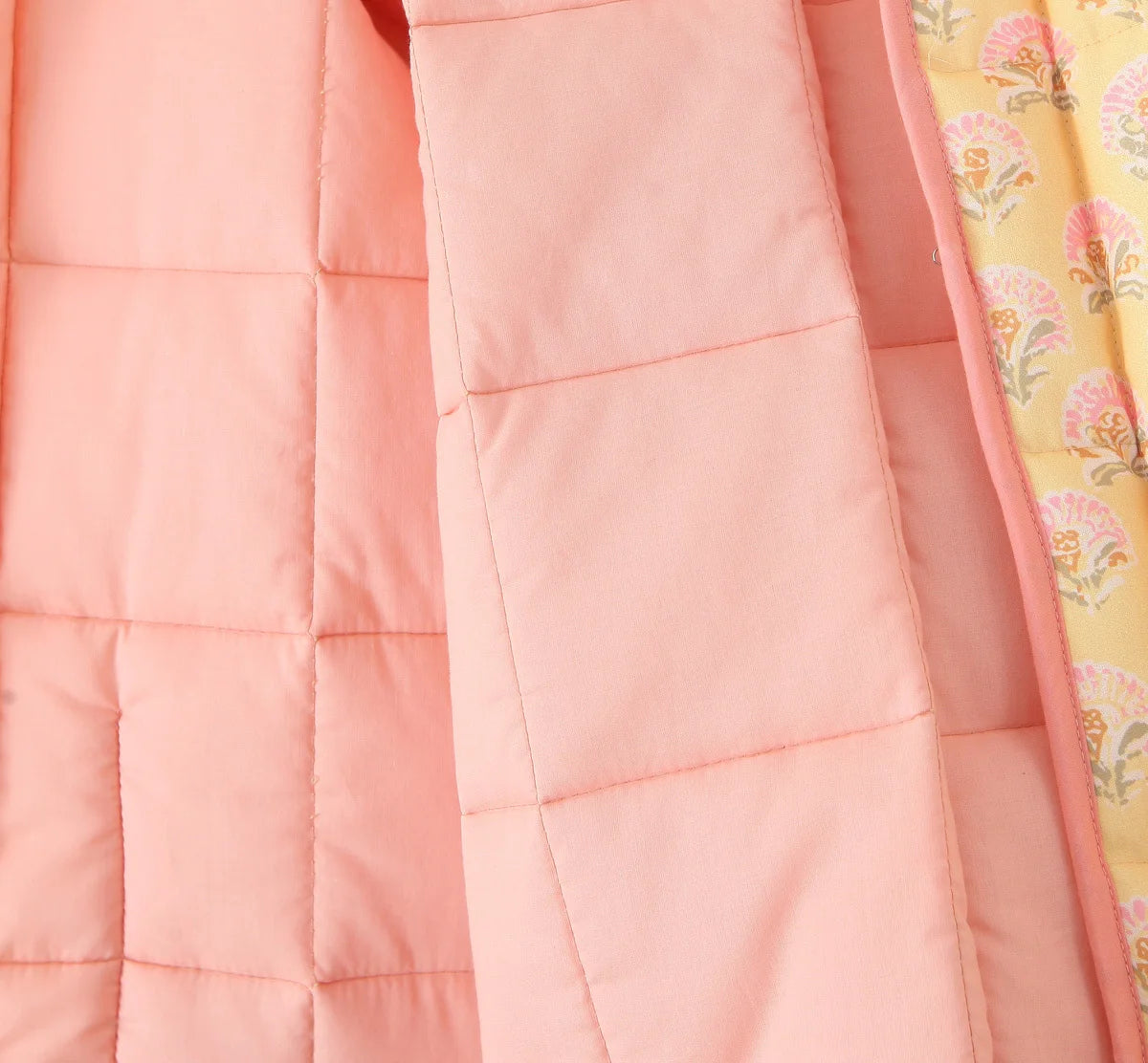 Yellow Cotton Floral Coat