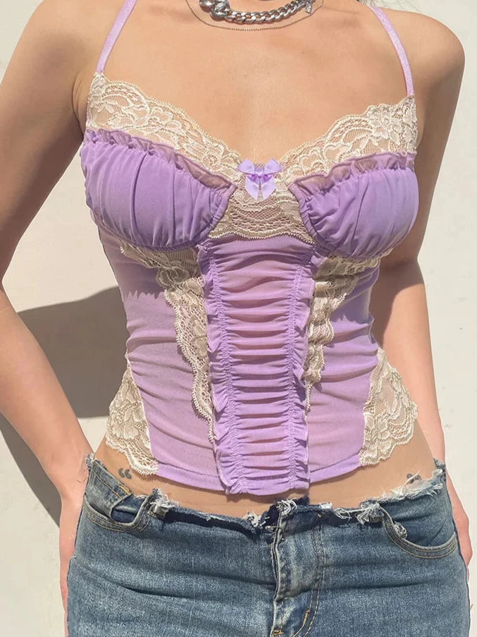 Lace Mesh Corset Top