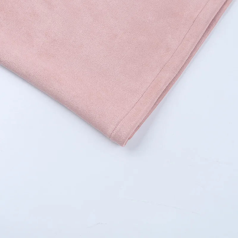 Pink Zip Up Suede Jacket