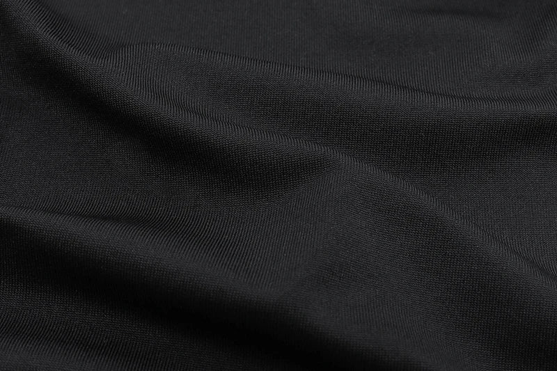 Black Deep V-Neck Halter Sleeveless Hollow Out Top