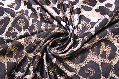Leopard Print Bodycon Dress with Midnight Square Collar
