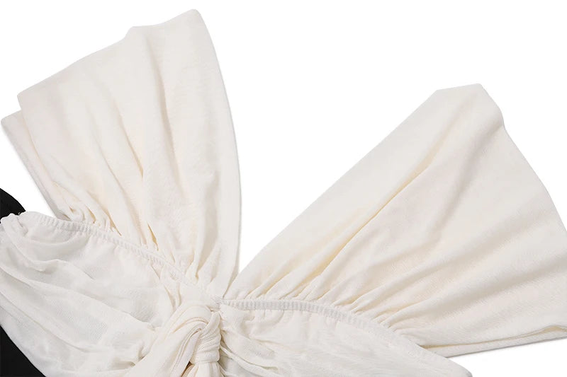 White Sheath Off Shoulder Flare Sleeve Mini Dress