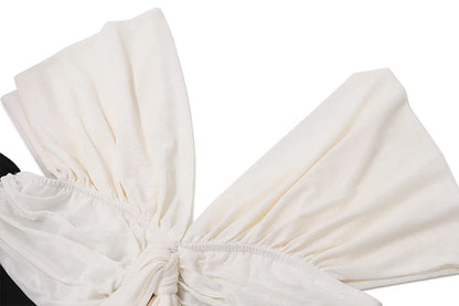 White Sheath Off Shoulder Flare Sleeve Mini Dress