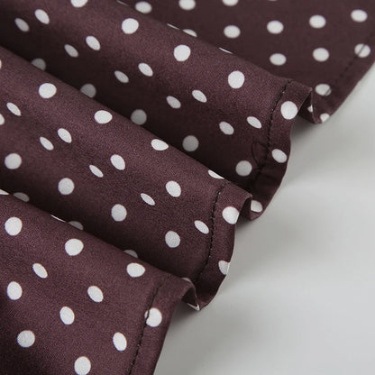 Backless Dot Print Halter Neck Camisole