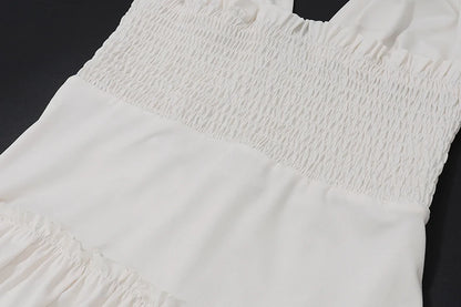 Backless V-Neck Mini Dress