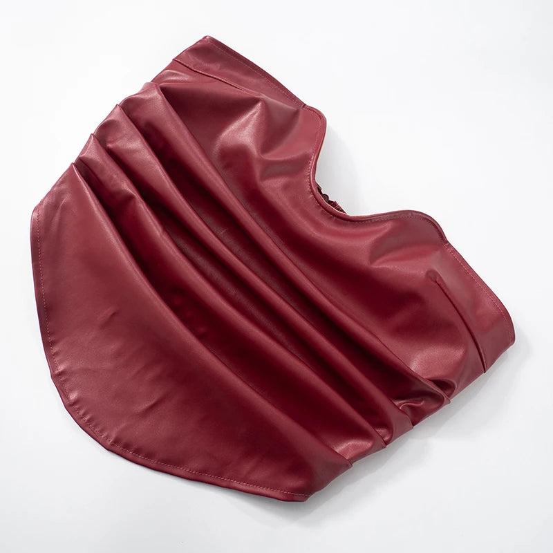 Red Bustier Slim Two Piece Set