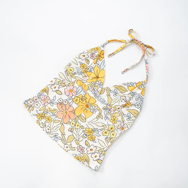 V-Neck Slim Halter Top