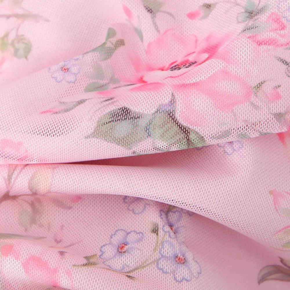 Pink Floral Mini Dress