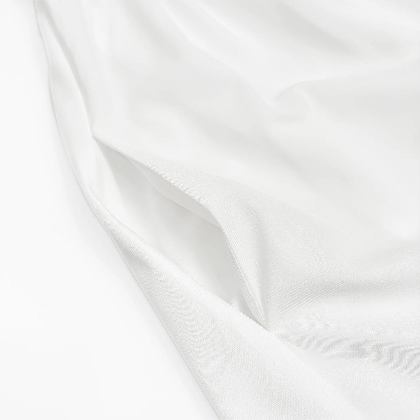 White Lace Up Midi Dress