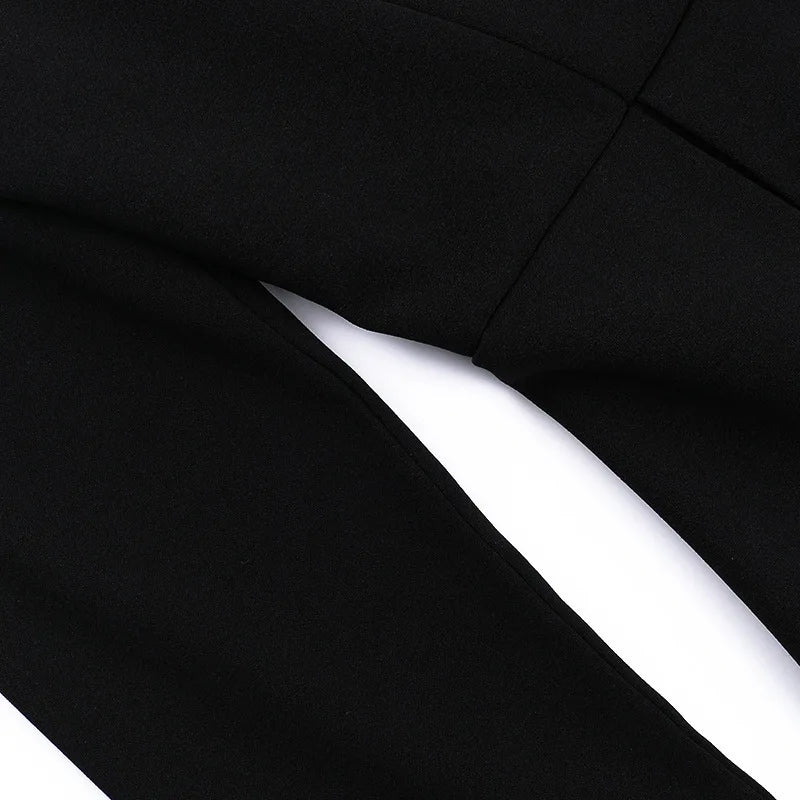 Chic Pearl Long Sleeve High Waist Mini Dress