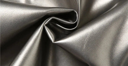 Glossy Finish Bandeau Top with Stylish Accents